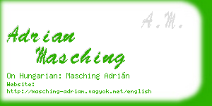 adrian masching business card