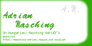 adrian masching business card